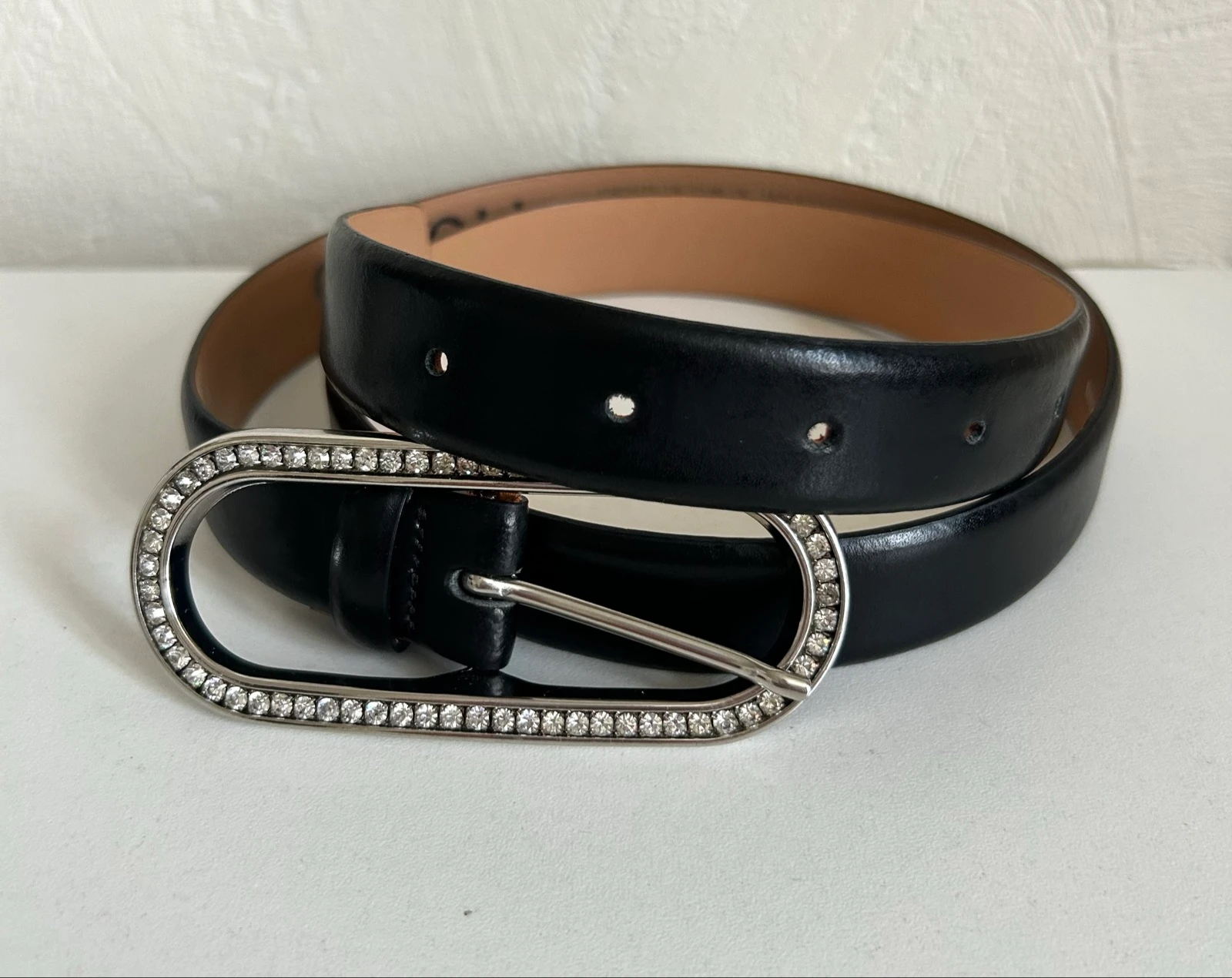 Ceinture Caroll femme noire boucle strass élégante chic vintage T85 – photo 2